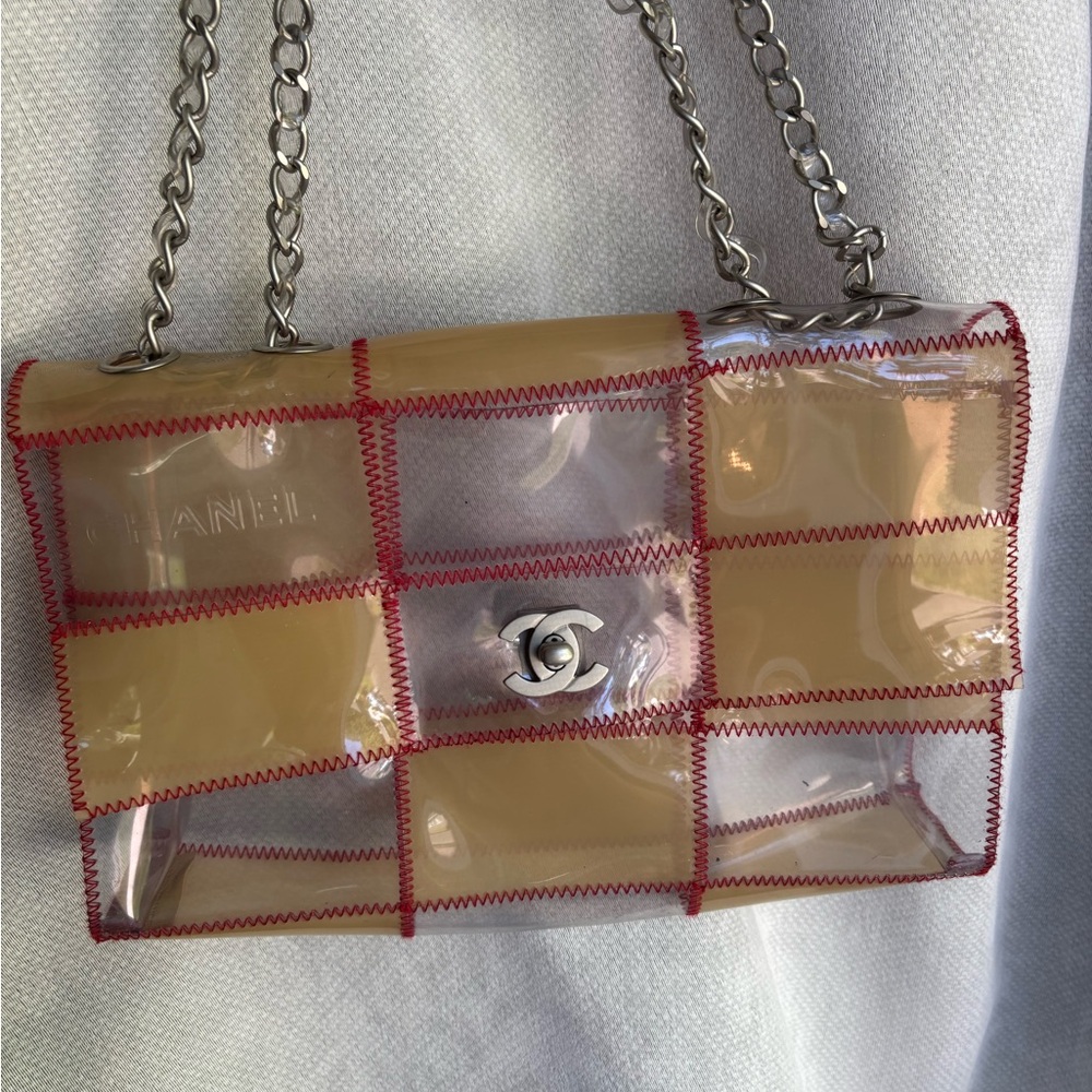 Authentic Chanel Matelasse Patchwork Flap Bag Pvc… - image 2